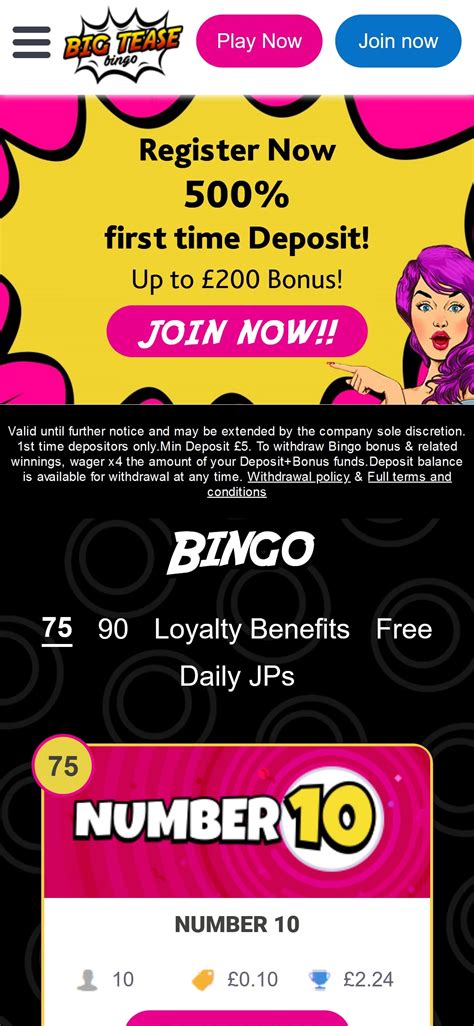 Big tease bingo casino